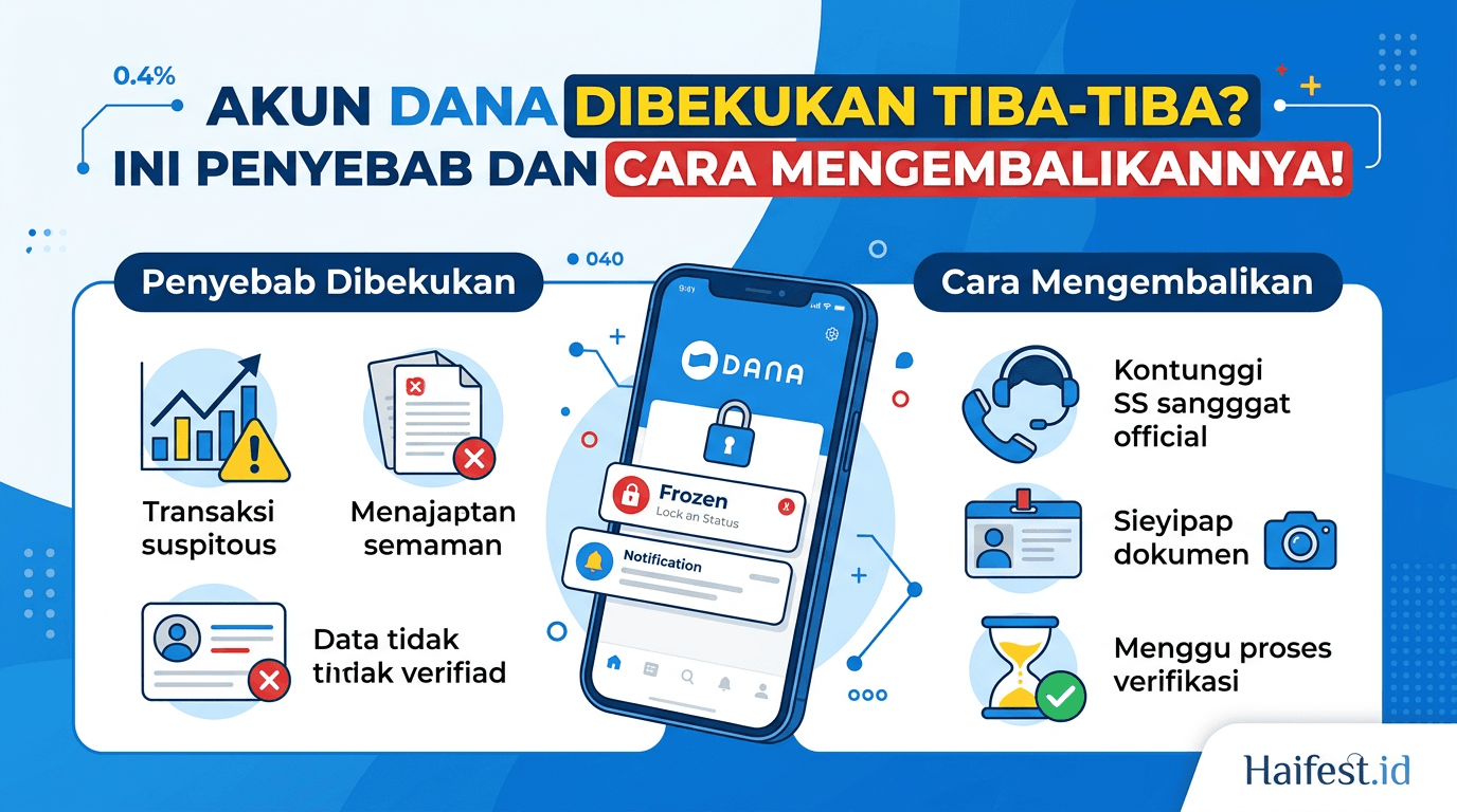 Akun DANA Dibekukan Tiba-Tiba? Ini Penyebab dan Cara Mengembalikannya!