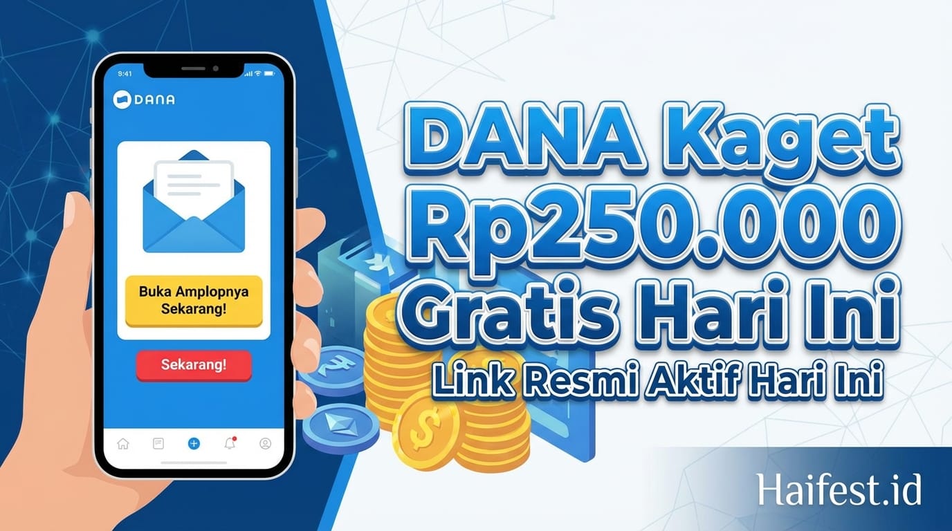 Ambil Link DANA Kaget Rp250.000 Gratis Hari Ini, Buka Amplopnya Sekarang!