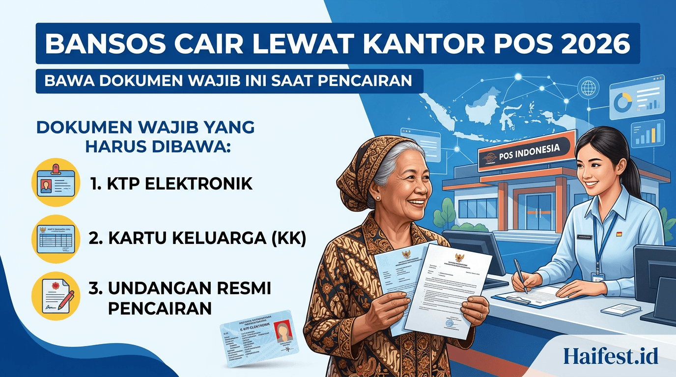 Bansos Cair Lewat Kantor Pos 2026 Bawa Dokumen Wajib Ini Saat Pencairan