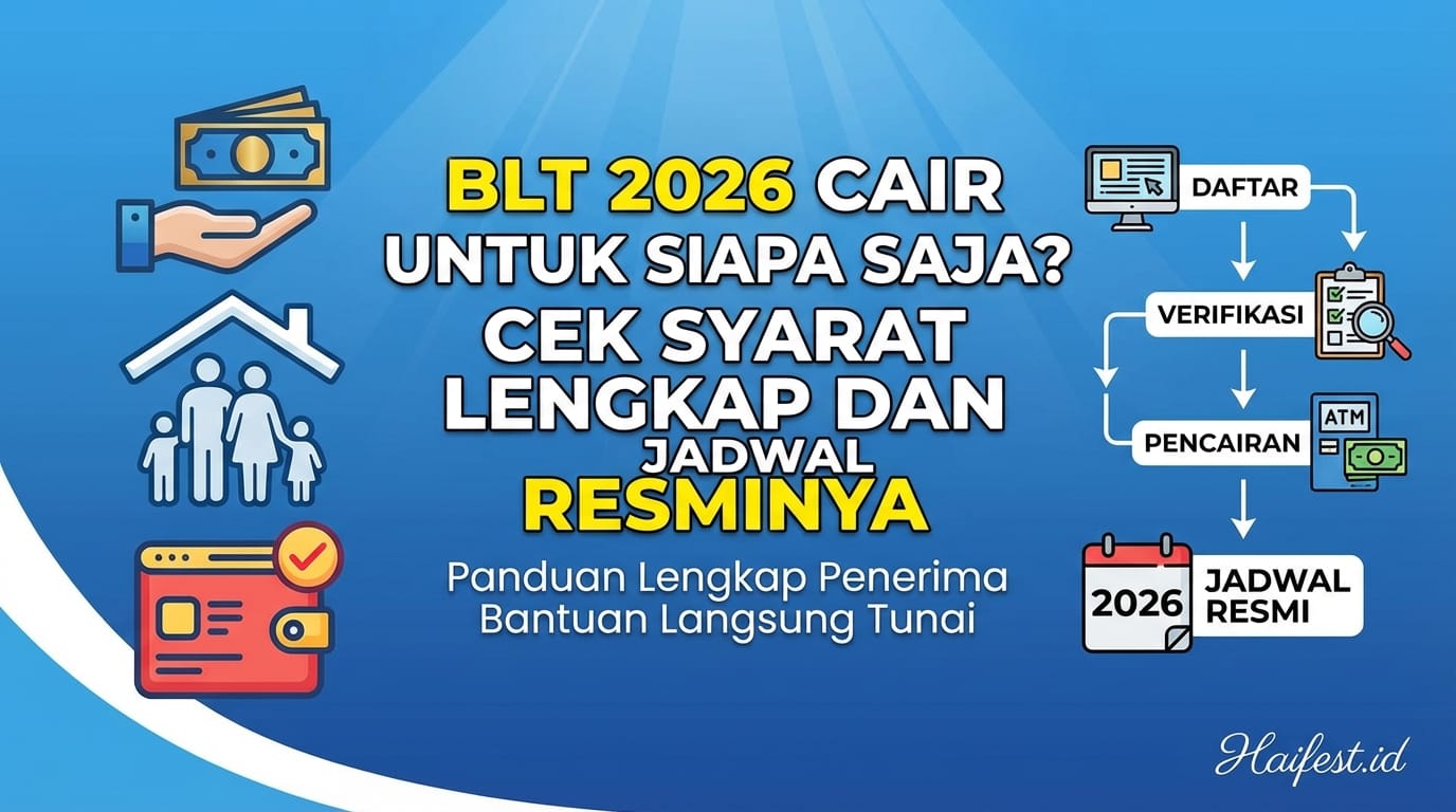 BLT 2026 Cair untuk Siapa Saja? Cek Syarat Lengkap dan Jadwal Resminya