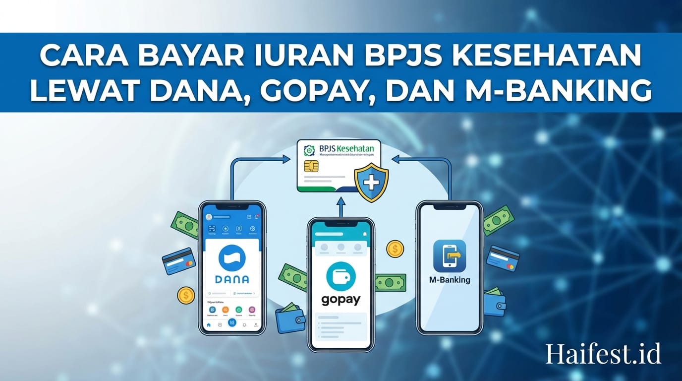 Cara Bayar Iuran BPJS Kesehatan Lewat DANA, GoPay, dan M-Banking
