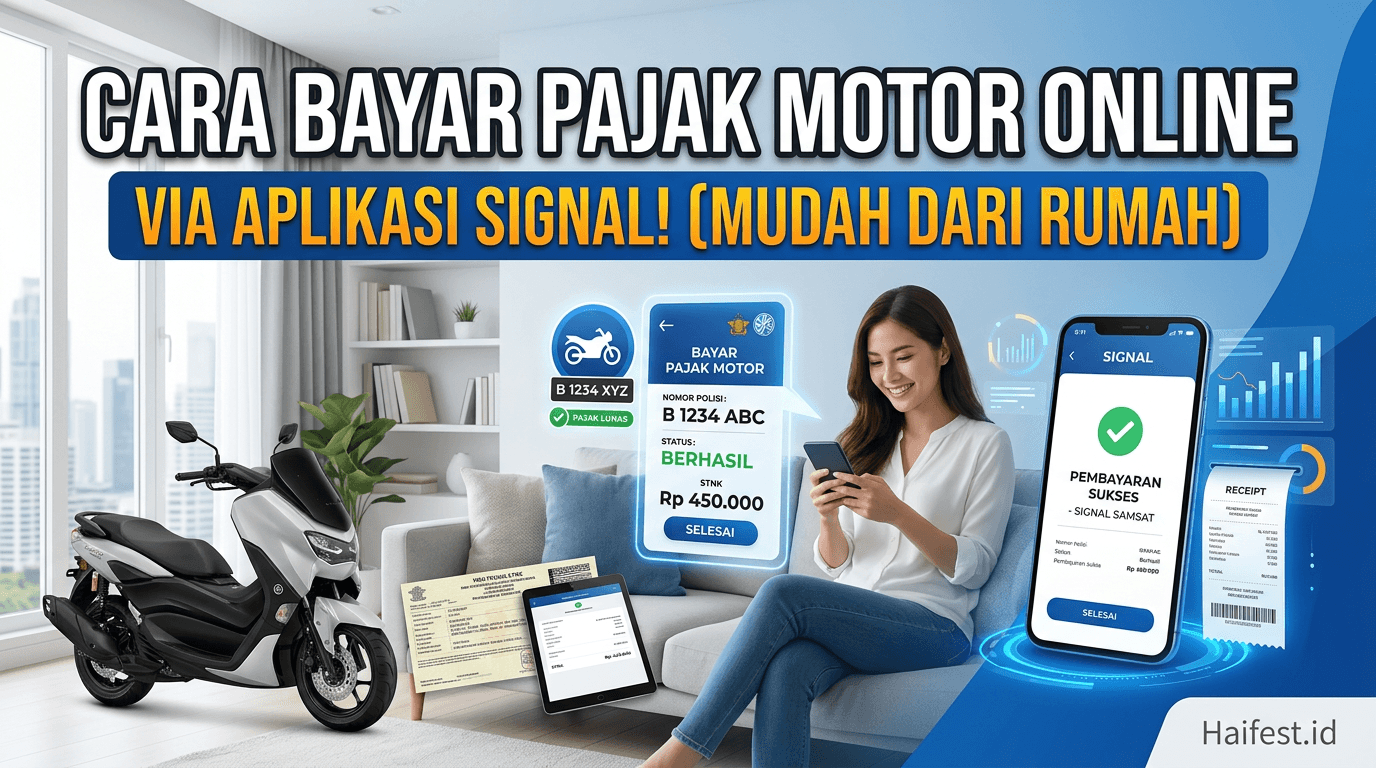 Cara Bayar Pajak Motor Online via Aplikasi SIGNAL Samsat dari Rumah!
