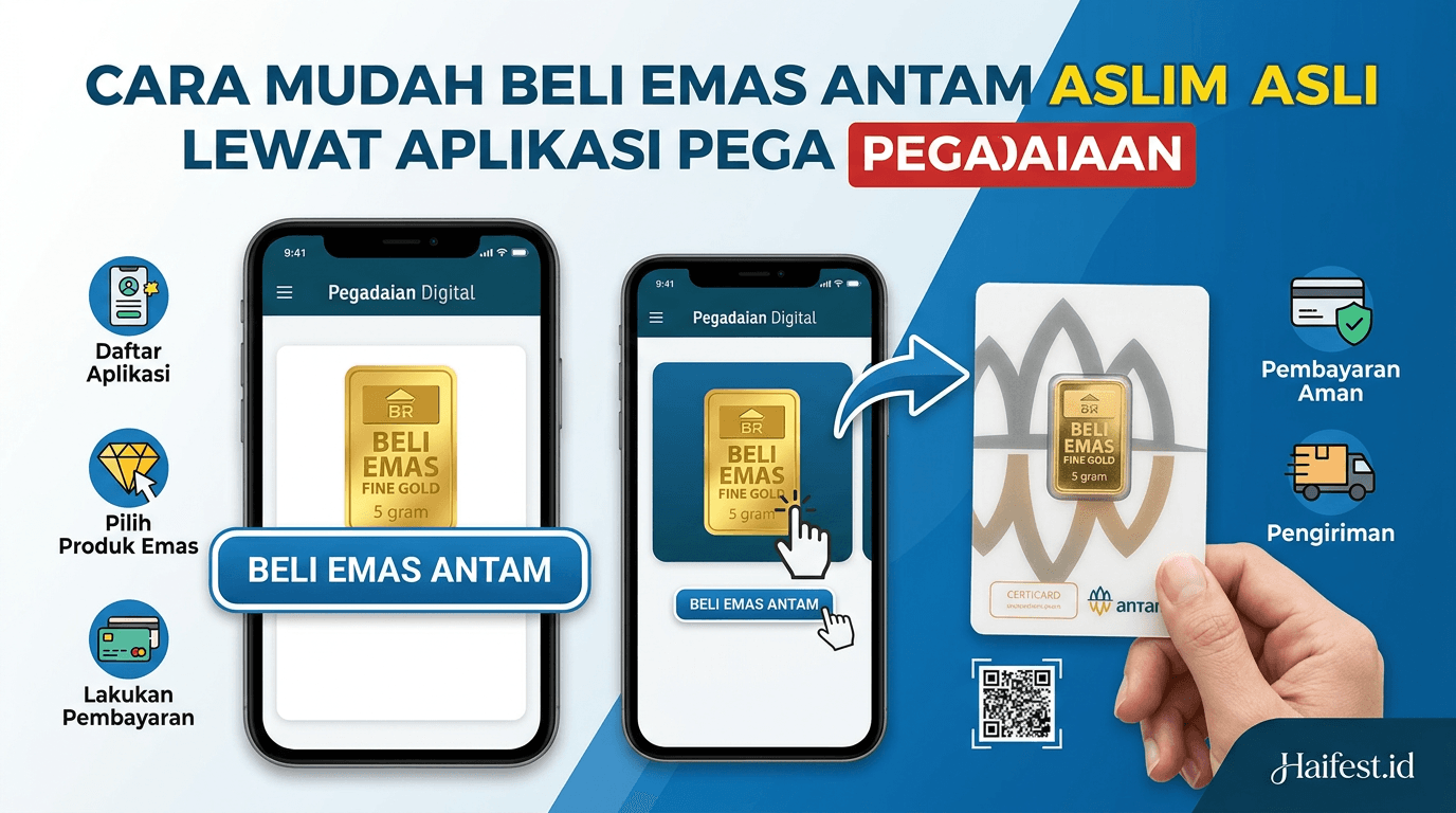 Cara Beli Emas Antam Asli Secara Online Lewat Aplikasi Resmi Pegadaian