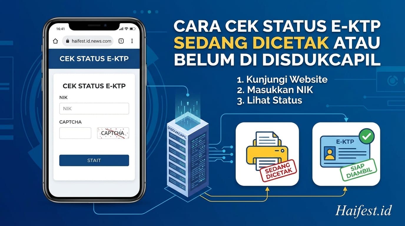 Cara Cek Status E-KTP Sedang Dicetak atau Belum di Disdukcapil
