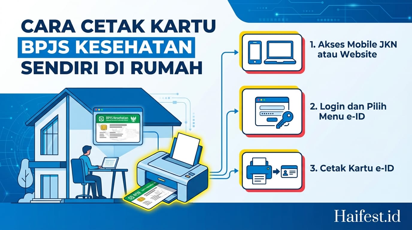 Cara Cetak Kartu BPJS Kesehatan Sendiri di Rumah