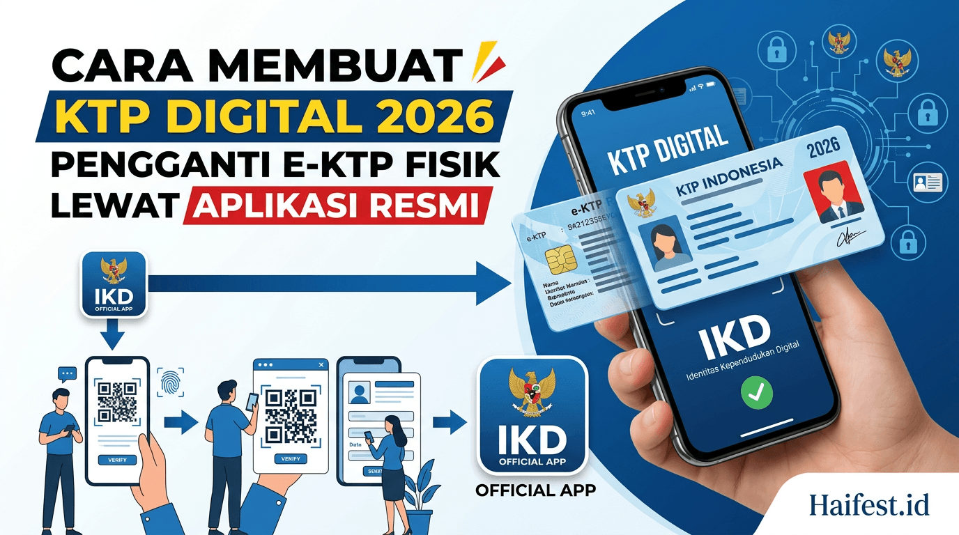 Cara Membuat KTP Digital 2026 Pengganti E-KTP Fisik Lewat Aplikasi Resmi