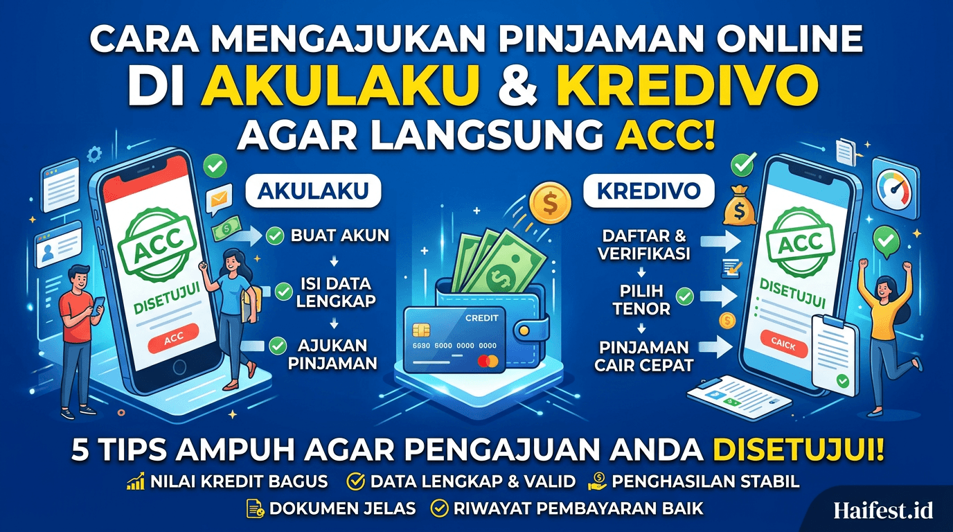 Cara Mengajukan Pinjaman Online di Akulaku dan Kredivo Agar Langsung ACC!