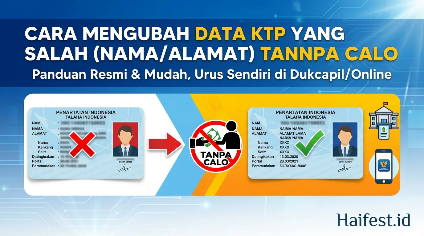 Cara Mengubah Data KTP yang Salah (Nama/Alamat) Tanpa Calo