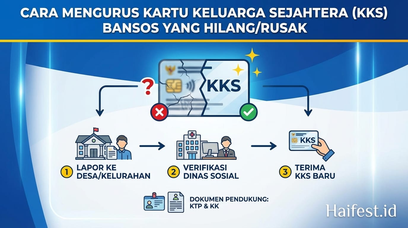 Cara Mengurus Kartu Keluarga Sejahtera (KKS) Bansos yang Hilang/Rusak