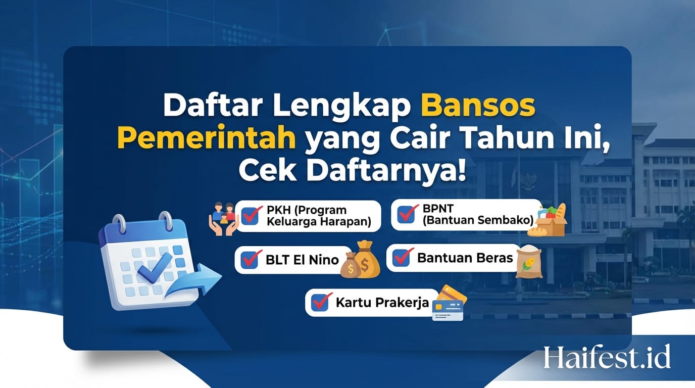 Daftar Lengkap Bansos Pemerintah yang Cair Tahun Ini, Cek Daftarnya!