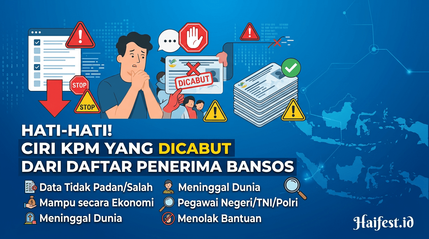 Hati-Hati, Inilah Ciri KPM yang Dicabut dari Daftar Penerima Bansos Kemensos!