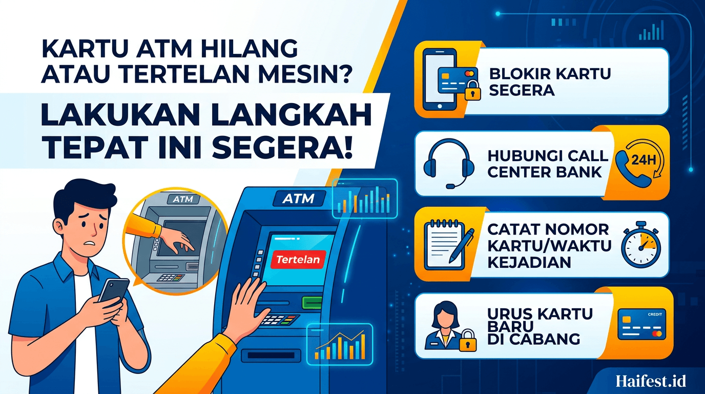 Kartu ATM Hilang atau Tertelan Mesin? Lakukan Langkah Tepat Ini Segera!