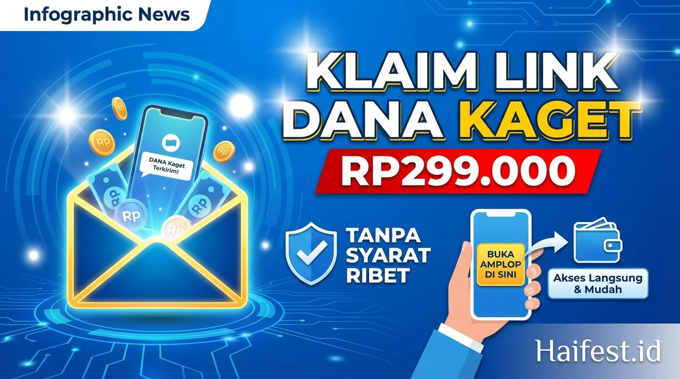 Klaim Link DANA Kaget Rp299.000 Tanpa Syarat Ribet, Buka Amplopnya Di Sini