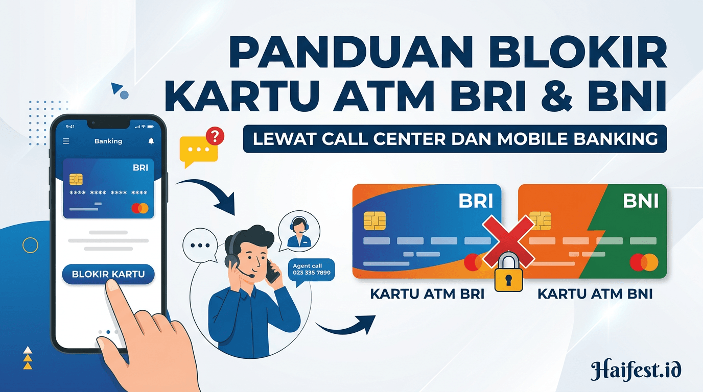Panduan Blokir Kartu ATM BRI dan BNI Lewat Call Center dan Mobile Banking