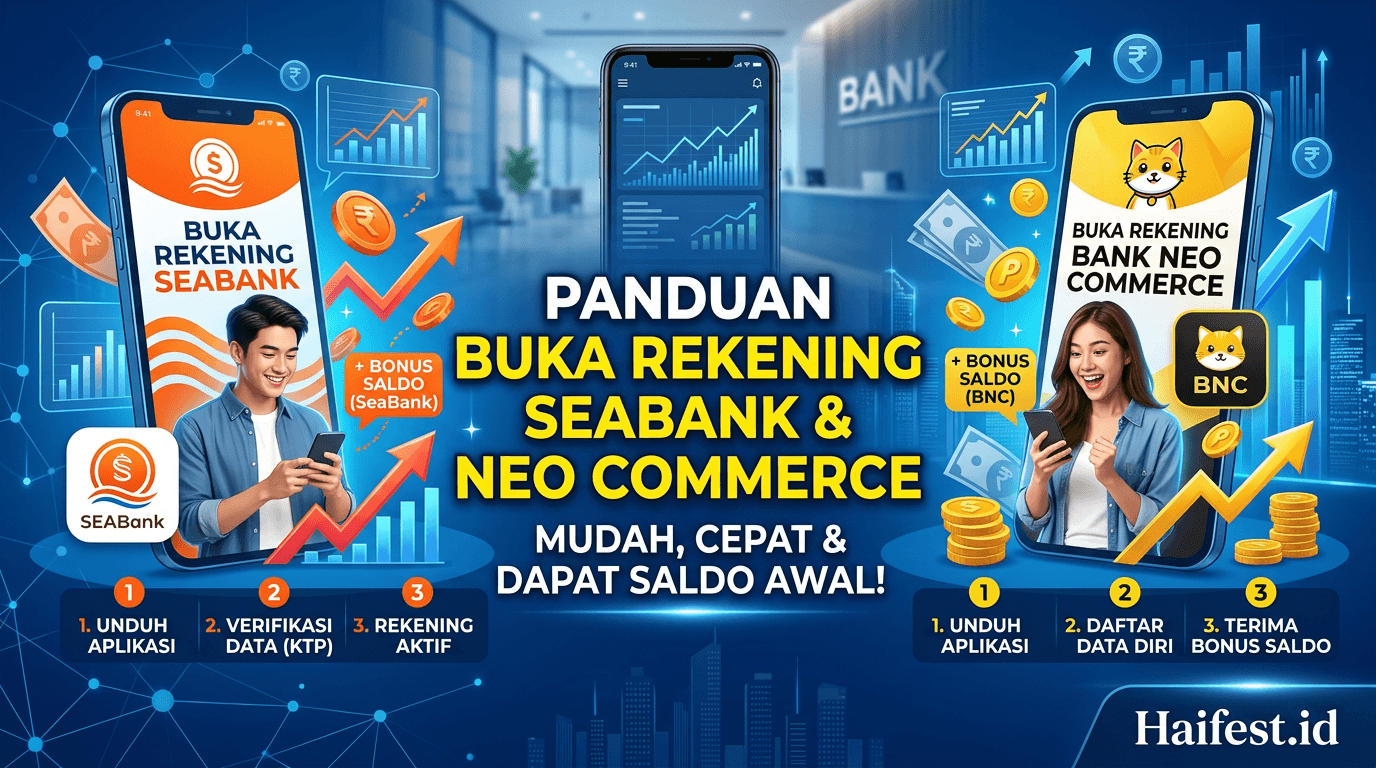 Panduan Buka Rekening SeaBank dan Bank Neo Commerce Cepat Dapat Saldo