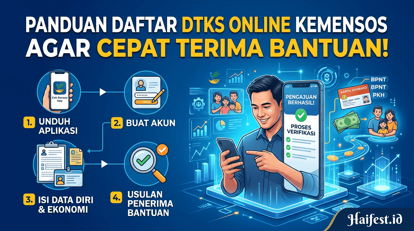 Panduan Daftar DTKS Online Kemensos Agar Cepat Terima Bantuan!
