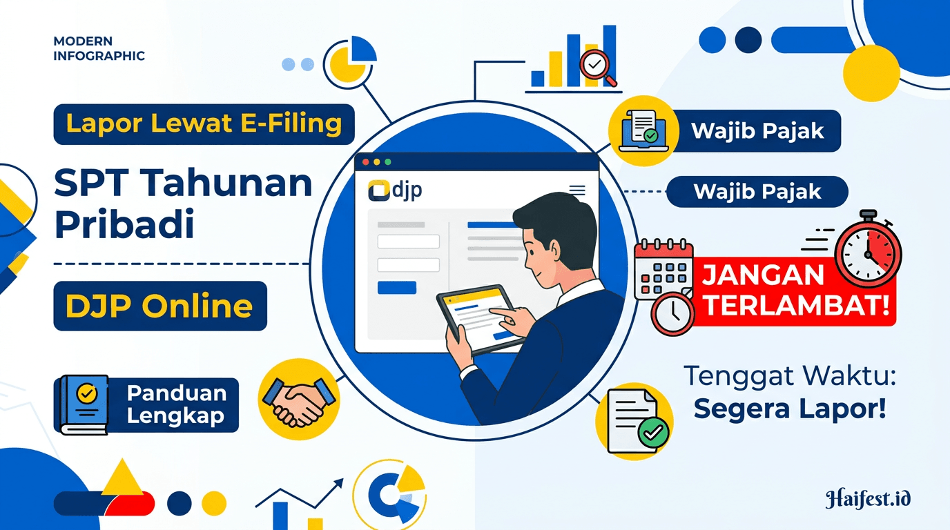 Panduan Lapor SPT Tahunan Pribadi Lewat E-Filing DJP Online Sebelum Tenggat Waktu