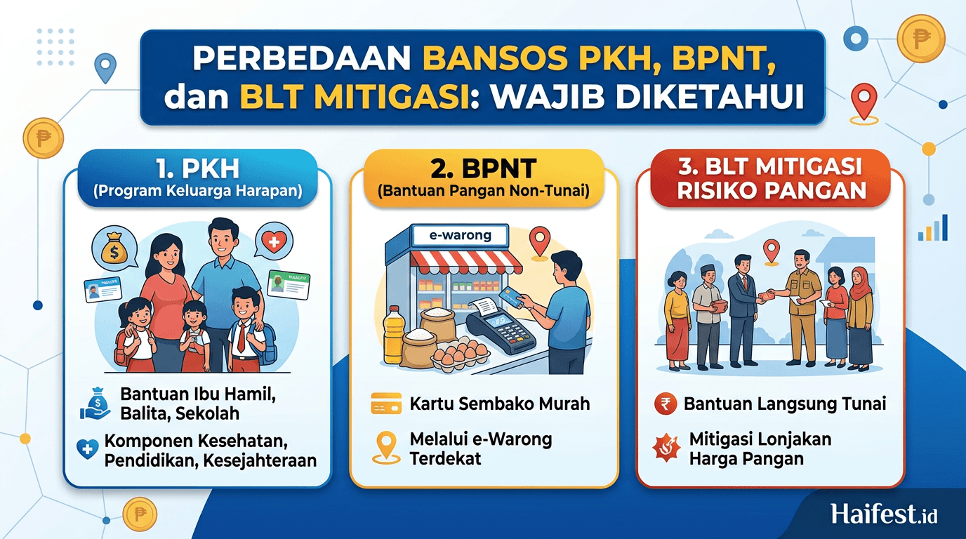 Perbedaan Bansos PKH, BPNT, dan BLT Mitigasi yang Wajib Diketahui