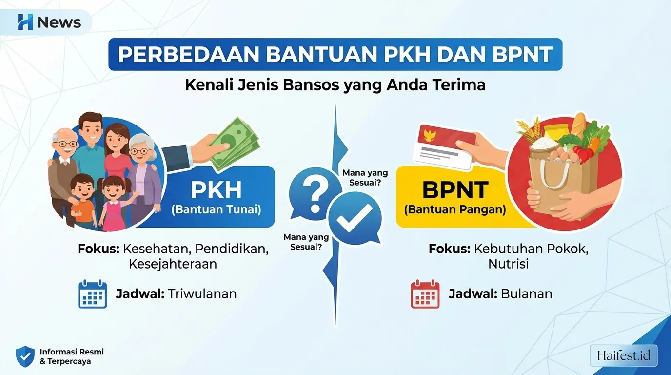 Perbedaan Bantuan PKH dan BPNT: Kenali Jenis Bansos yang Anda Terima