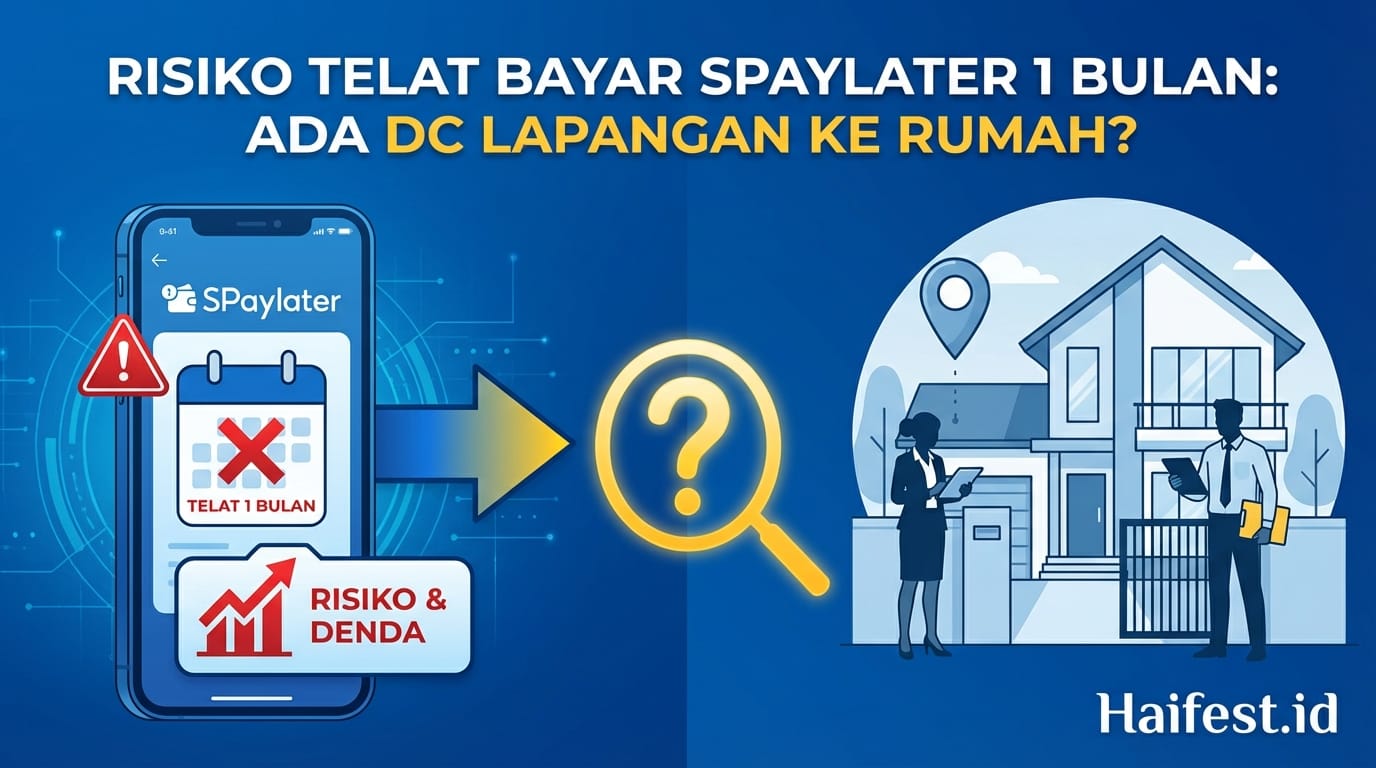 Risiko Telat Bayar SPaylater 1 Bulan Apakah Ada DC Lapangan yang Datang ke Rumah?