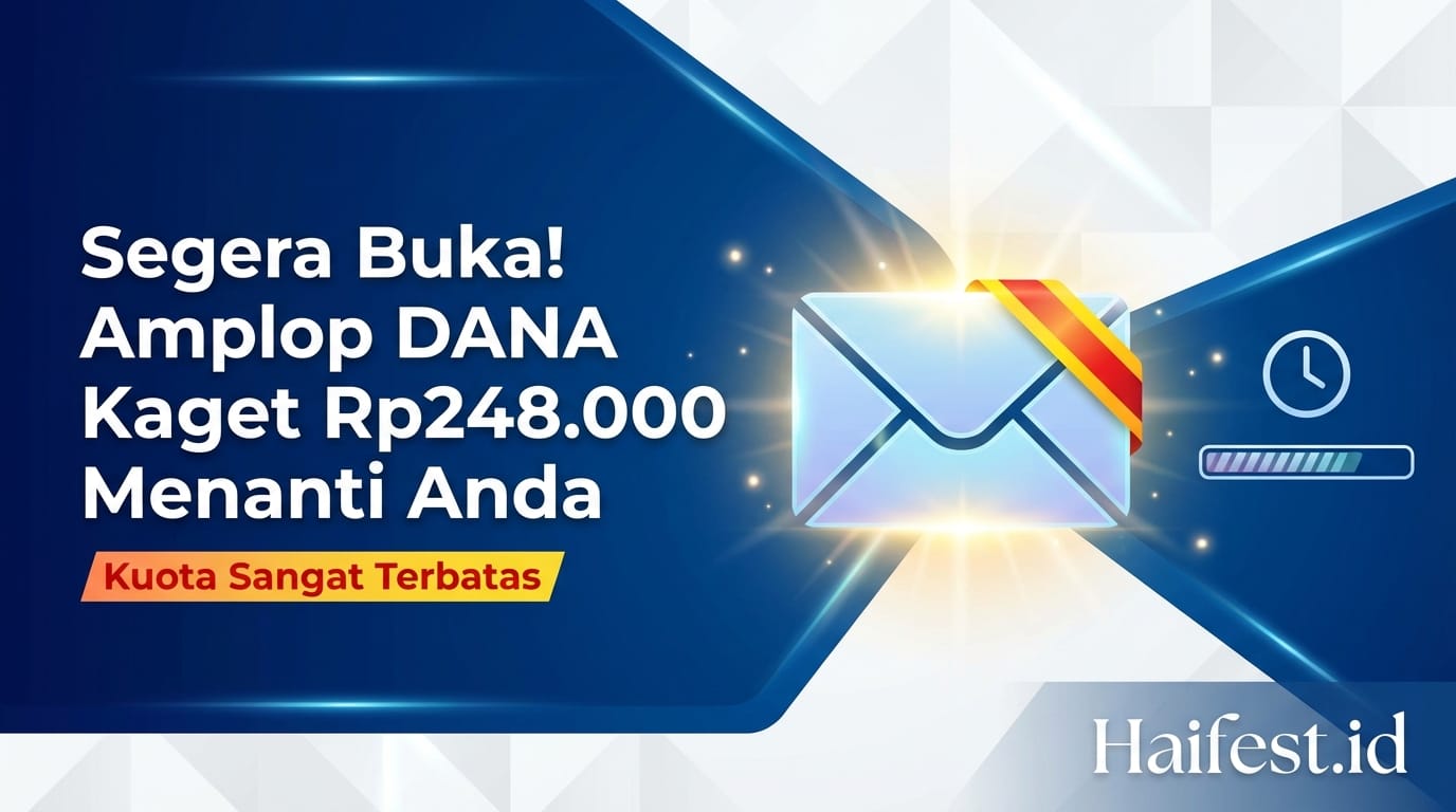 Segera Buka! Amplop DANA Kaget Rp248.000 Menanti Anda, Kuota Sangat Terbatas